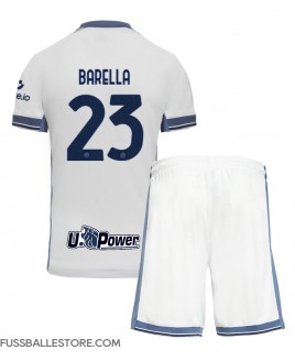 Günstige Inter Milan Nicolo Barella #23 Auswärts Trikotsatzt Kinder 2024-25 Kurzarm (+ Kurze Hosen)